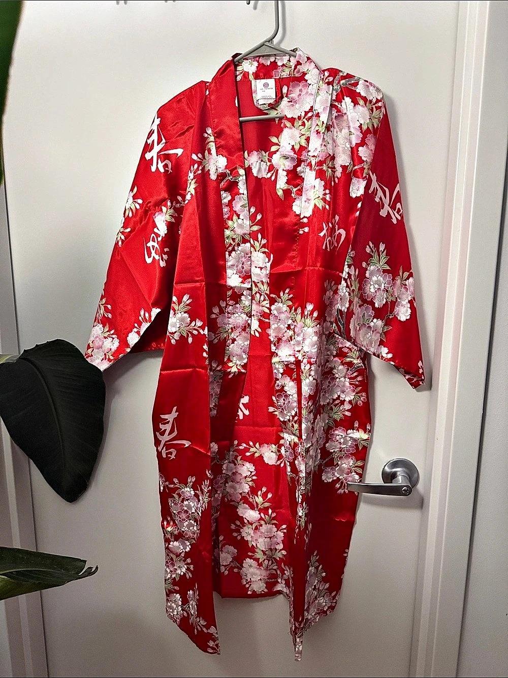 Floral Kimono in Red & Pink Like New